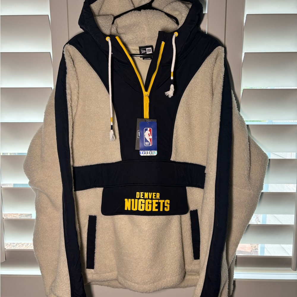 Denver Nuggets New Era Sherpa Fleece Pullover Hoodie - Unisex XL